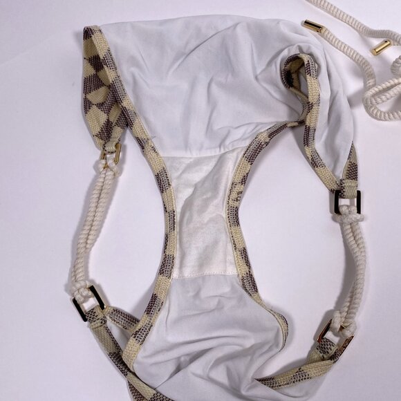 LOUIS VUITTON Cream/Blue Damier Bikini - Picture 13 of 13